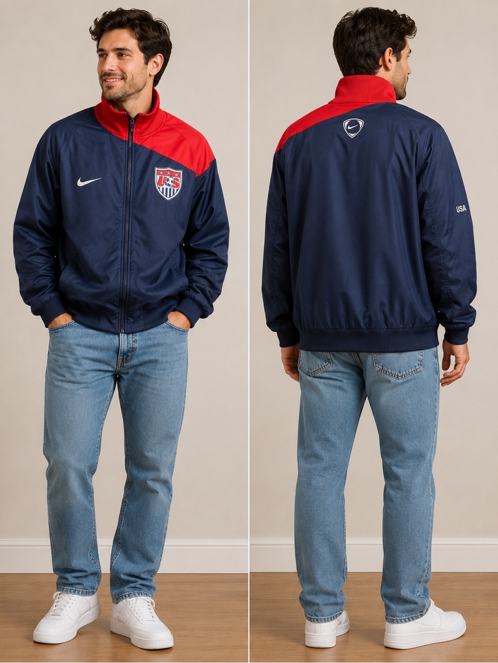 Vintage Nike USA USMNT Soccer Track Jacket – Sphere Dry – Size XL – EUC